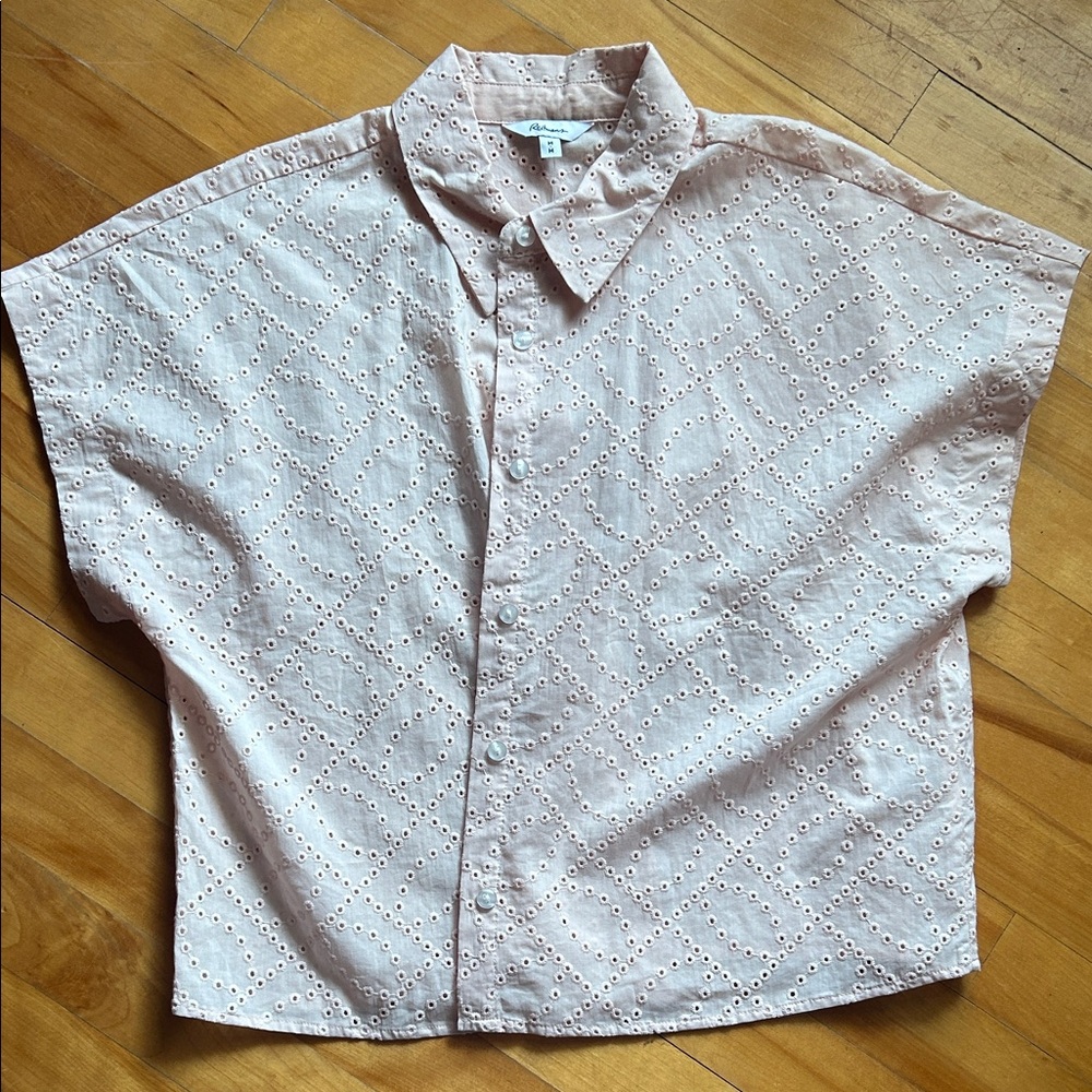 Reitmans Pink Eyelet Blouse